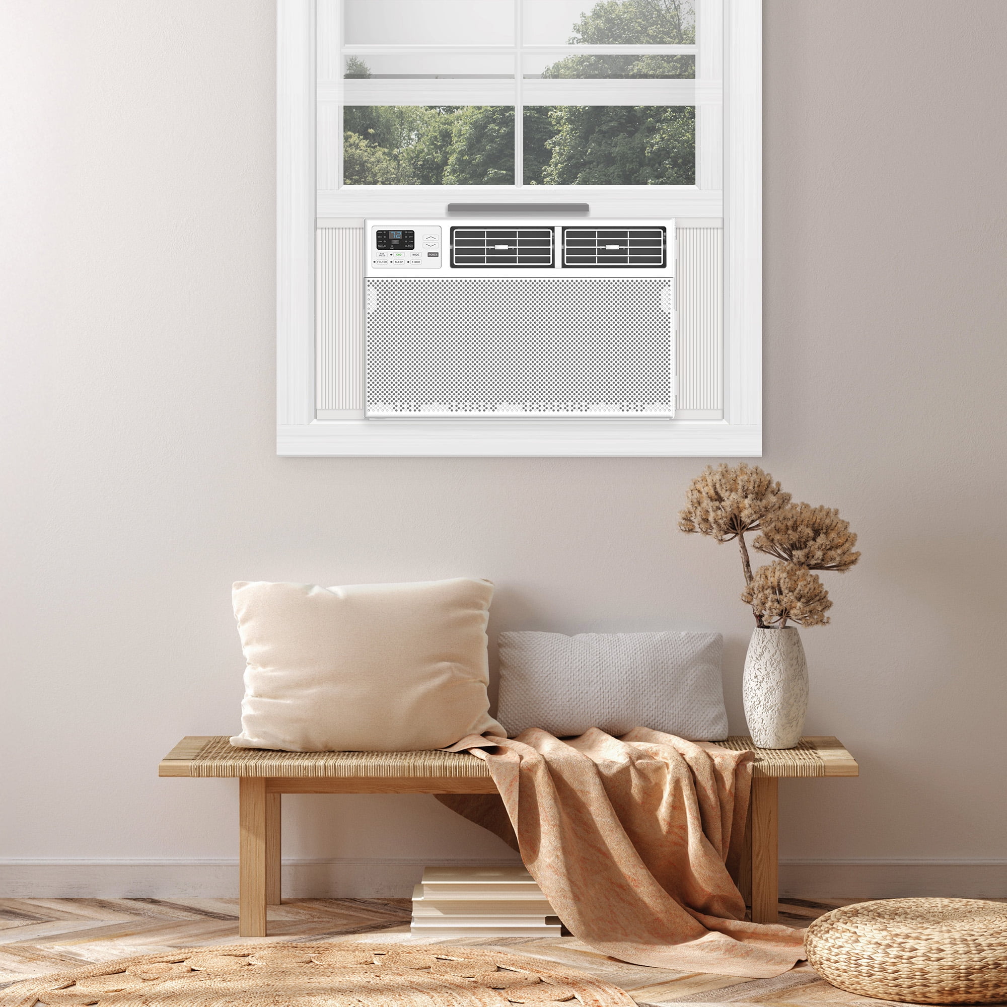 TCL 12,000 BTU Smart Window Air Conditioner (White) - 3-in-1 AC, Fan & Dehumidifier, App, Voice, & Remote Control, Sleep & Eco Mode, Timer, Washable Filter, Cools up to 550 Sq ft - W12W92-4