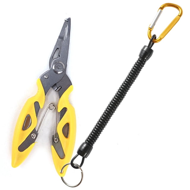 ALASICKA 1PCS Outils de Pêche Multifonctions Accessoires pour Matériel d'Hiver Pinces à Pêche Tige Tricotée Mouches Ciseaux Ensemble Pinces à Poisson N04