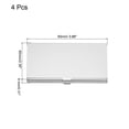 thumbnail image 2 of Soporte Profesional para Tarjetas de Negocios Uxcell, Estuche delgado de Aluminio para Tarjetas de Crédito, Plateado, Paquete de 4, 2 of 5