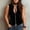 Black, variant on Yigetop Women Sleeveless Waistcoat Vest Deep V Neck Button Front Ruched Slim Corset Style Cropped Tank Top Soft Comfy Black L