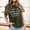 Green, variant on Womens Slogan Letter Print Tee Fashion Crewneck Short Sleeve Tops Summer T Shirts Casual Streetwear Clothing