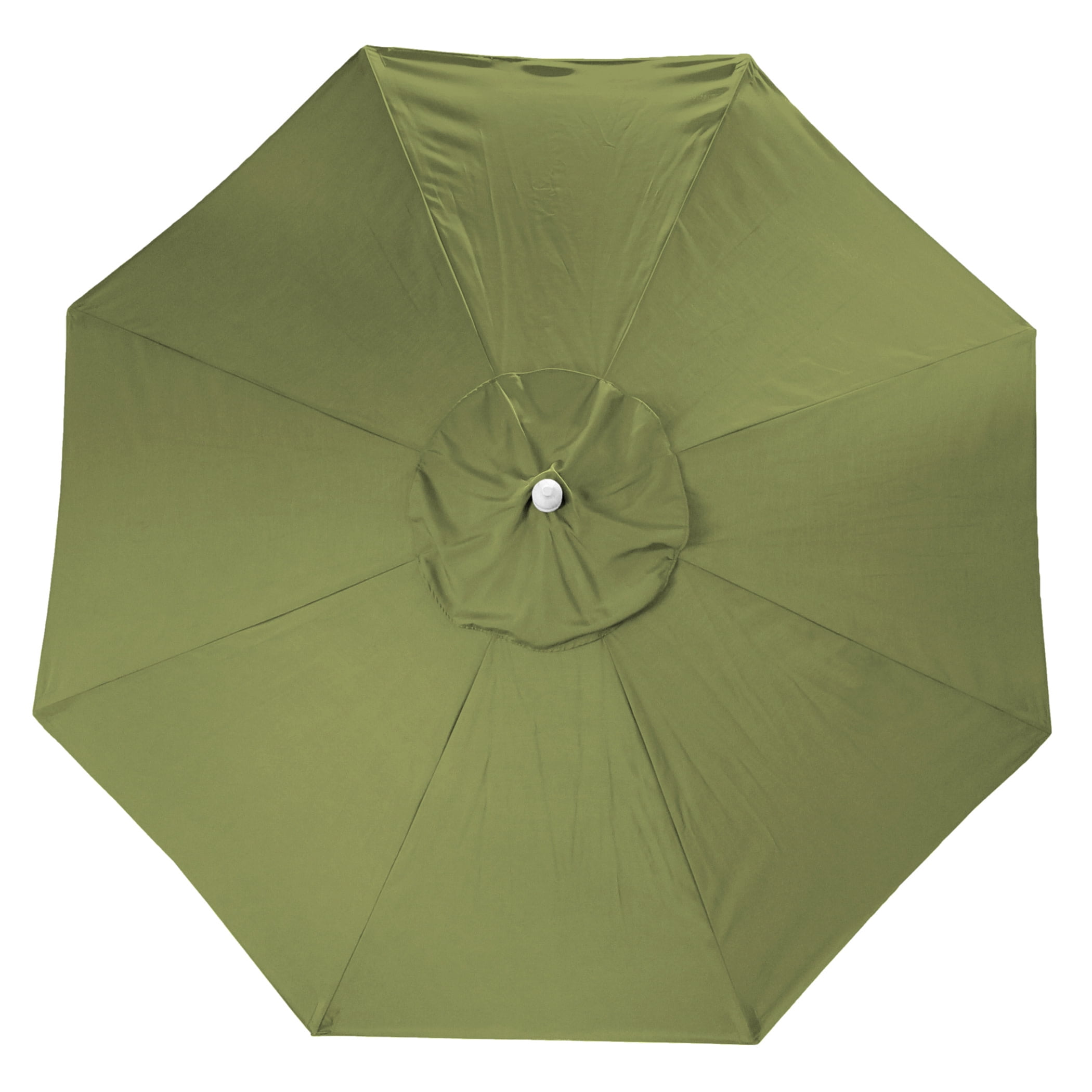 Jordan Manufacturing 8' Olive Solid Octagon Folding Patio Umbrella with Push-Button Tilt and Crank Opening