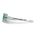 thumbnail image 3 of Auriga Fine Jewelry 14K White Gold Emerald Birthstone Ring for Women Size- 7, 3 of 6