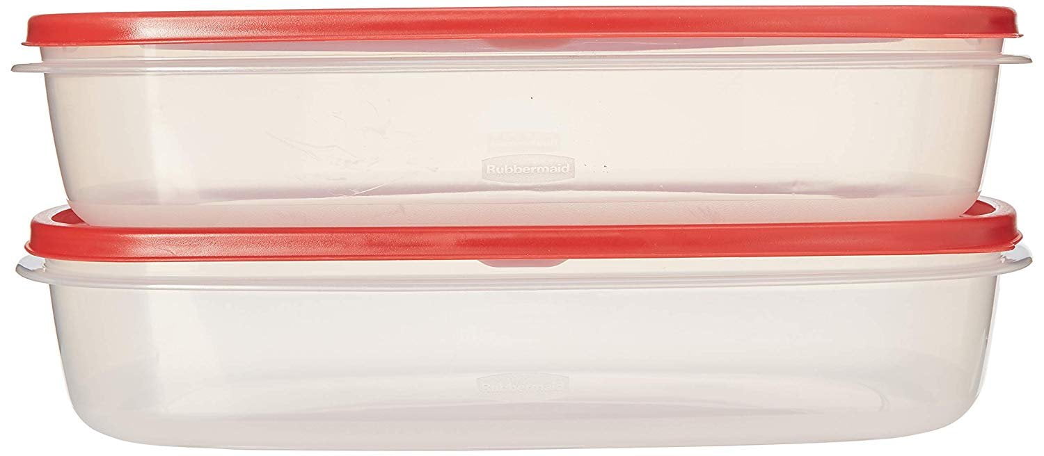 Rubbermaid® Flex and Seal Food Storage Container - Clear/Red, 1.1 gal -  Baker's