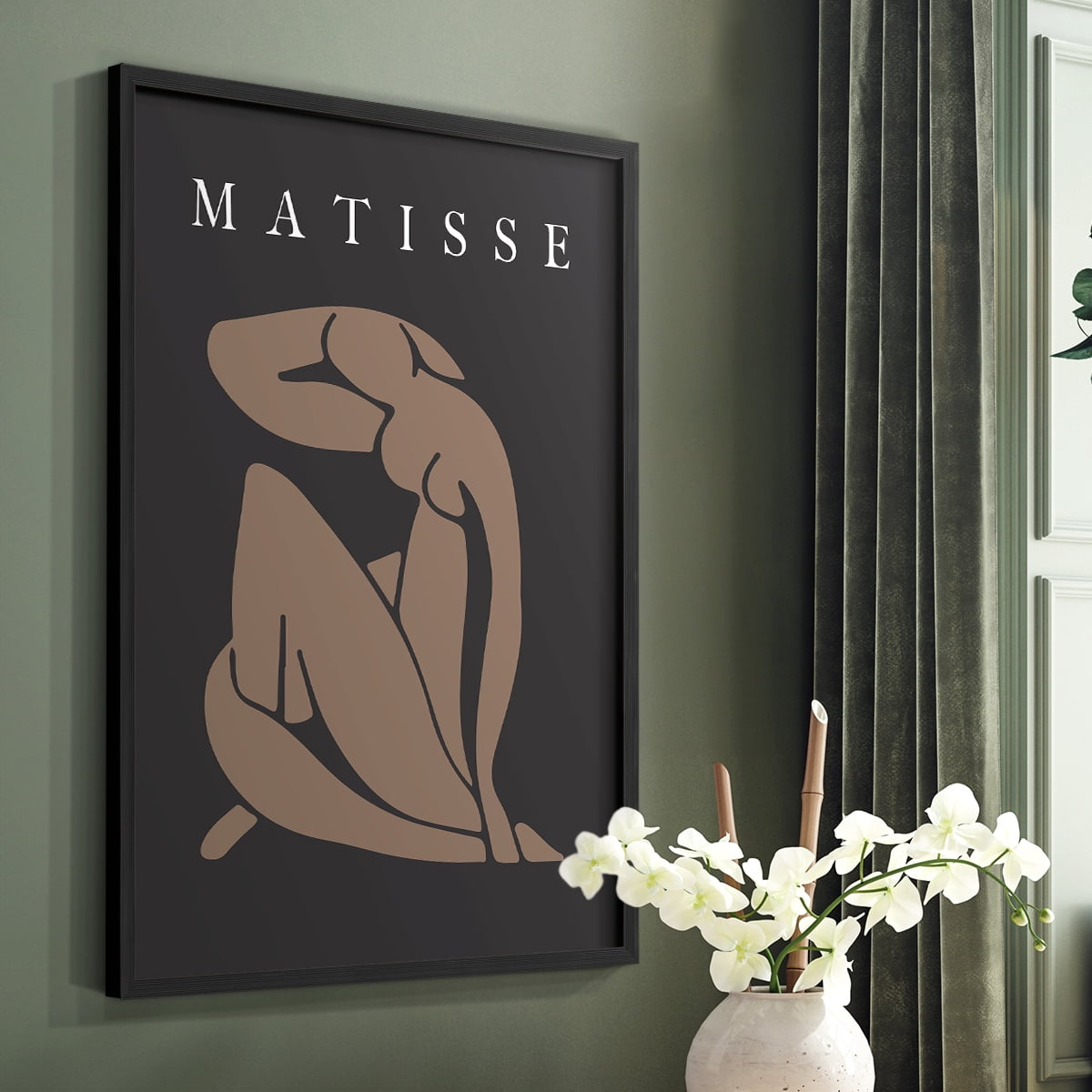 Matisse CCCLXXVII in Black Solid Wood 8 x 10 Framed Print