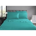 thumbnail image 2 of Ensemble de draps de luxe Swift Home 6 pièces avec taie d'oreiller additionnelle, Double, Bleu Larkspur, 2 of 8