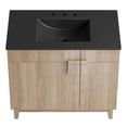 thumbnail image 6 of Modway Miles 36" Wood Bathroom Vanity with Tapered Legs in Black/Oak, 6 of 11