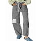 thumbnail image 3 of Jeans para Mujer Y2k con Rayas, Cordón Ajustable, Cintura Alta, Rectos, Pierna , Estilo Boyfriend, Pantalones Vaqueros Mom. Negro S, 3 of 8