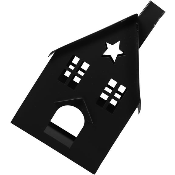 GOOHOCHY  Candle Holder for Table Metal Candlestick Holders House Shaped Farmhouse Tealight Black