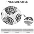 thumbnail image 6 of Round Fitted Tablecloth for 38-42 Inch Tables, 44Inch Boho Floral Design with Elastic Edge, Spillproof for Dining Room & Patio Decor, 6 of 7