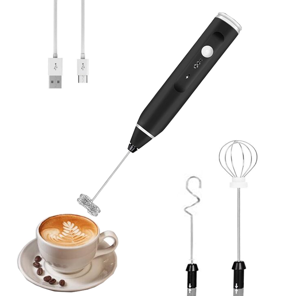 LNGOOR Milk Frother 3 Speed Electric HandHeld Coffee Foam Maker USB