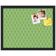 thumbnail image 2 of PinPix 20x16 Custom Cork Bulletin Board Quatrefoil Green Poster Board Has a Fabric Style Canvas Finish, Framed in Quatrefoil Green, by ArtToFrames (PinPix-281), 2 of 6