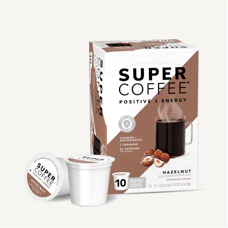 Kitu Super Coffee, Hazelnut Coffee Pods, 10 Pack, K-Cup Compatible