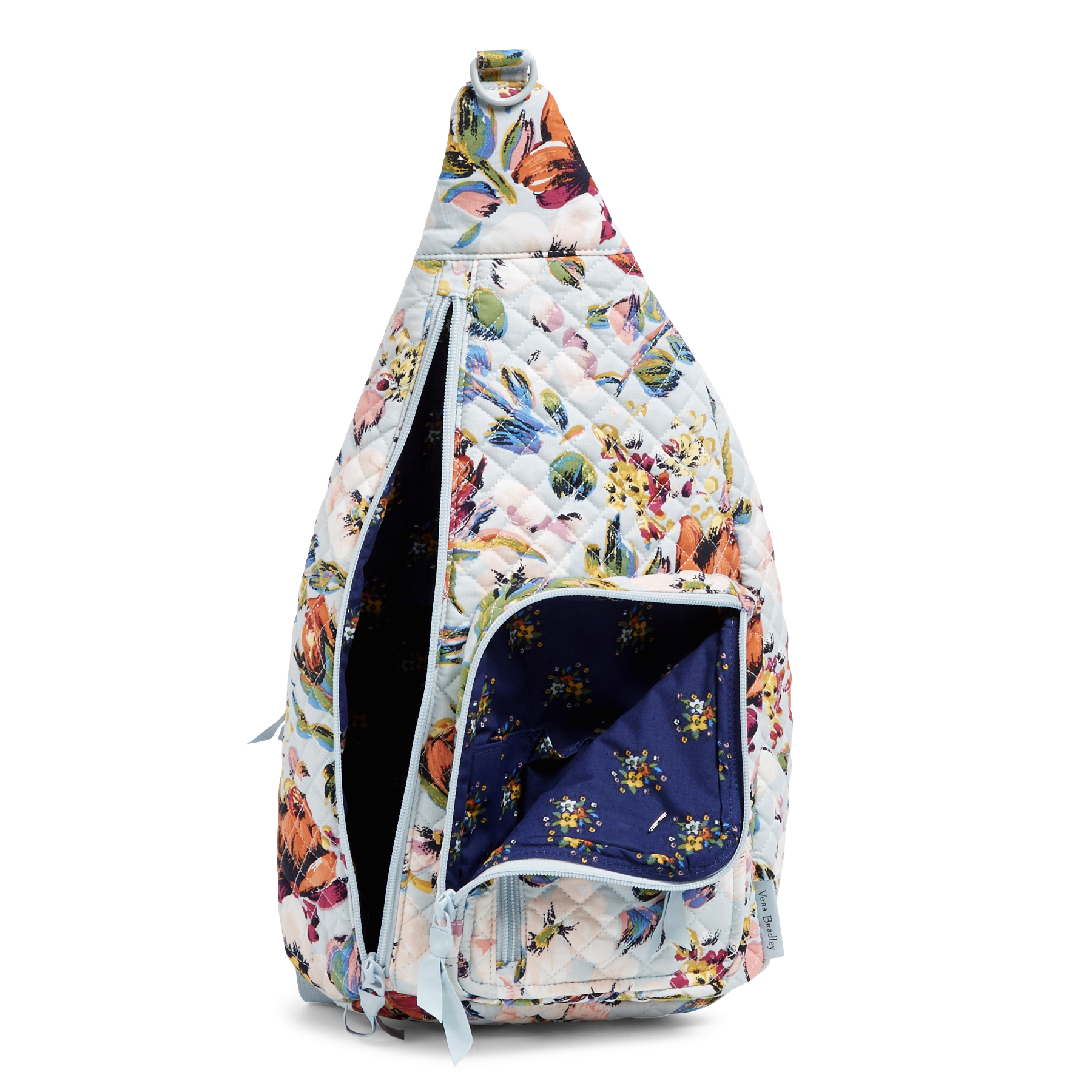 Vera Bradley Sling Backpack, Cotton, Sea Air Floral, Travel 
