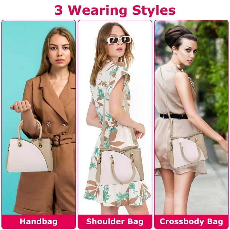【新品未使用】te+ 手袋 check WOMEN orange 21cm TeqHome PU Leather Satchel Crossbody Bag Handbags, Chic Tote