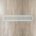 thumbnail image 2 of Washable Skid-Resistant Runner Rug, Trellis Border , Light Grey and White , 30" x 144", 2 of 9