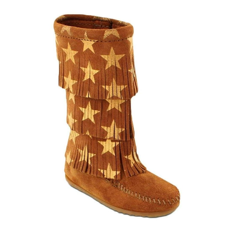 Minnetonka Girls 3 Layer Fringe Boot Walmart