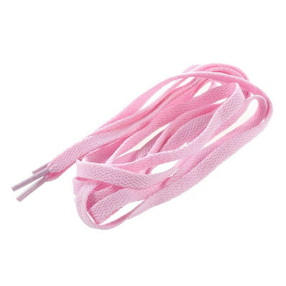 WOVELOT Flat Shoelaces, Plastic Tip, Pink, 44" (2 Pack)