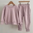 thumbnail image 2 of NOLDARES Little Boys Clothes Toddler Boys 2PCS Sweatshirt Outfits Set Boys Long Sleeve Top Pants Set(T273-Pink), 2 of 4