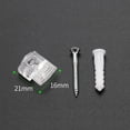 thumbnail image 4 of UKCOCO Wall Clear Plastic Mirror Holder Clips Silver for Home 24Pcs, 4 of 5
