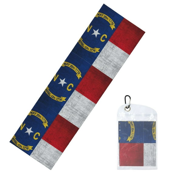 Retro North-Carolina Flag Cooling Towel 39.4"X11.8" Ice Sweat Towel Face Cooling Neck Cooler Wraps For Sports