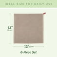 thumbnail image 3 of Elegant Comfort 100% Cotton 6-Pack Waffle Premium Kitchen Towels Cleaning Towels, 16 x 25, Taupe, 3 of 7