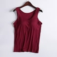 thumbnail image 2 of WEIWEN Womens Built in Bra Tank Tops Summer Casual Cami Tanks Wide Strap Padded Camisole Tops for Women Casual Basic Slim Fit Undershirts , 4XL, 2 of 4