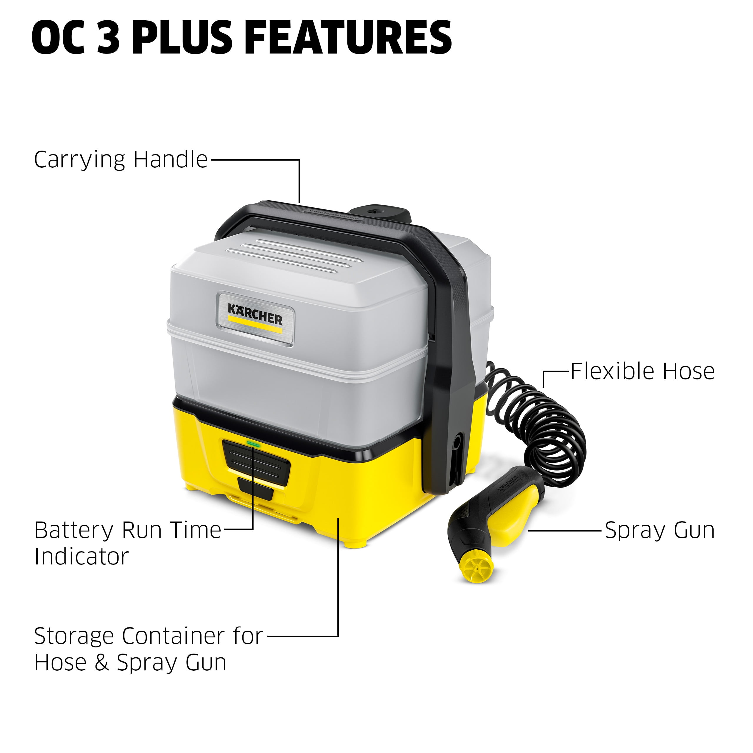 Karcher OC 3 Plus, Cordless Pressure Washer, Battery