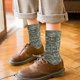 thumbnail image 5 of Calcetines de invierno cálidos calcetines de tripulación casuales vintage suaves de lana de punto grueso, 5 of 5
