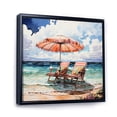 thumbnail image 2 of Designart "Dreamy Beach Chairs III" Nautical & Beach Floater Framed Wall Art Print, 2 of 7