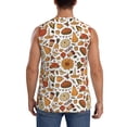 thumbnail image 4 of Bingfone Thanksgiving Food Pattern Men's Tank Tops Workout Sleeveless Tee Shirts Running Beach Tanks for Men-3X-Large, 4 of 7