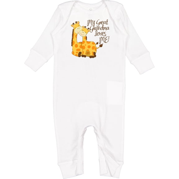Inktastic My Great Grandma Loves Me Baby Romper Coveralls