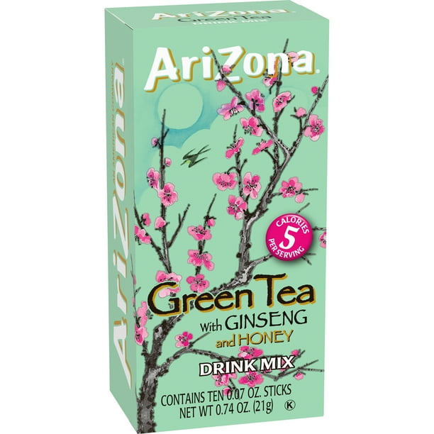 AriZona Zero Sugar Green Tea with Ginseng & Honey Powdered Drink Mix