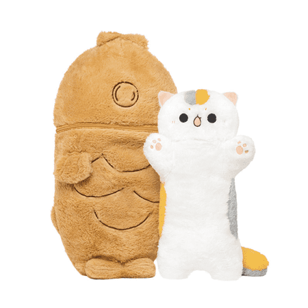 MochiPaws Taiyaki Cat Plush Toy, Soft Stuffed Animal Pillow, Cute Gift
