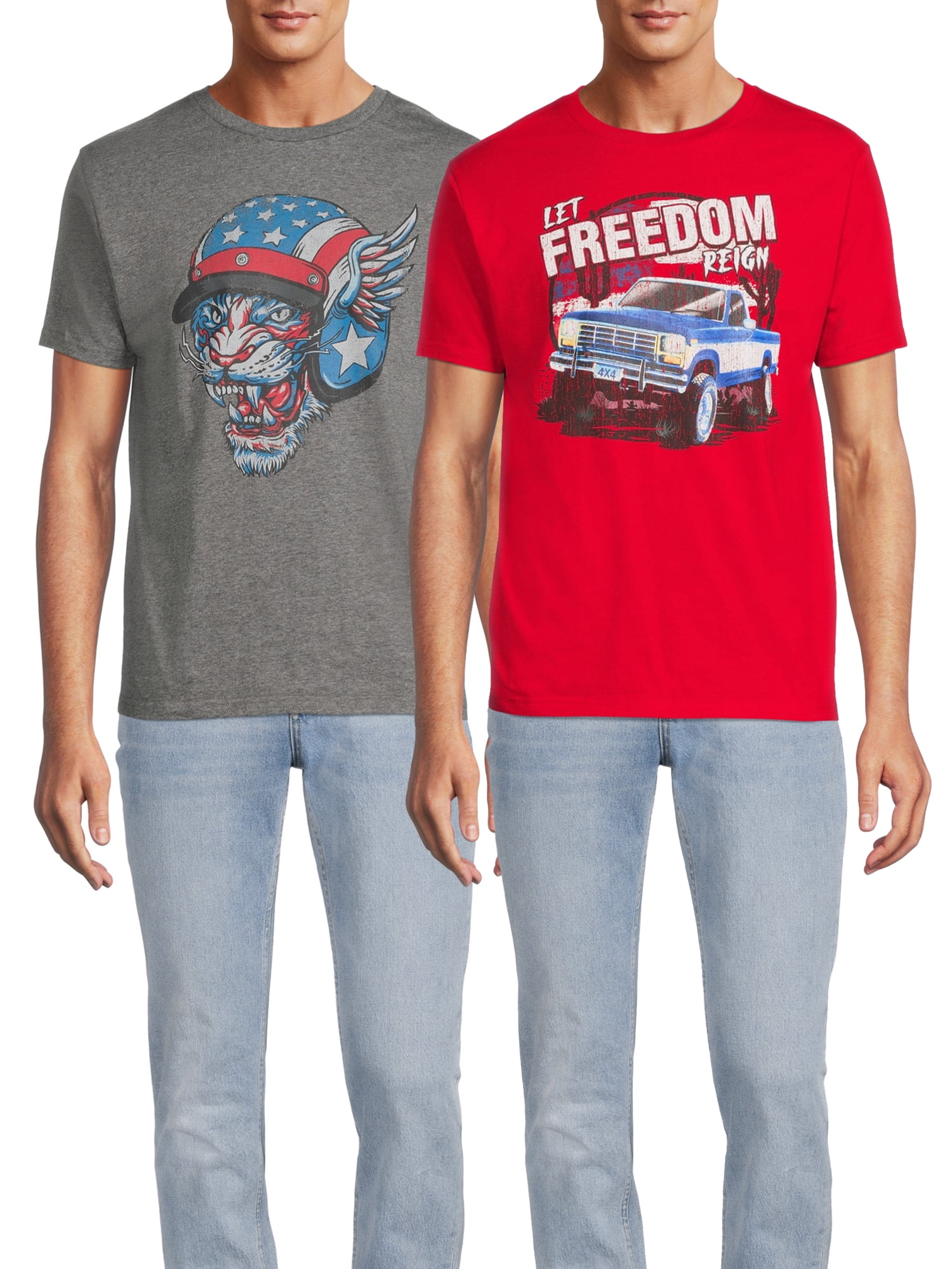 American Tiger Graphic T-Shirts 
