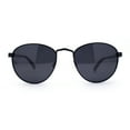 thumbnail image 2 of Polarized Retro Hipster Round Metal Rim Normcore Sunglasses All Black, 2 of 4