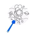 thumbnail image 2 of Abanico de grafiti de dibujos animados para niños, hecho a mano, regalo educativo para jardín de infantes, pequeño abanico pintado por los alumnos, 2 of 4