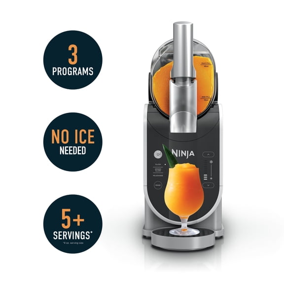 Ninja SLUSHi 72-Oz Frozen Drink Machine with RapidChill Technology, 3 Presets, Dishwasher Safe, FS300 Gray