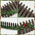 thumbnail image 3 of Miniature Fairy Garden Ornament Fence 2 Pcs 35 inch Wood Picket Fence Wood Garden Fence Fall Decor Decoration Fence Decor for Dollhouse Home Garden Plant Pot DIY Diorama Project, Coffee, 3 of 8