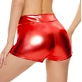 thumbnail image 3 of HSHDLDF Womens Metallic Booty Shorts High Waisted Shiny Rave Bottoms for Dance Festival Costumes, 3 of 4