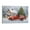 Black, variant on Red Snowy Barn Christmas on the Farm Canvas Prints Wall Art,Winter Scene Decor Wooden Framed for Living Room Bedroom Office 12×8 inch