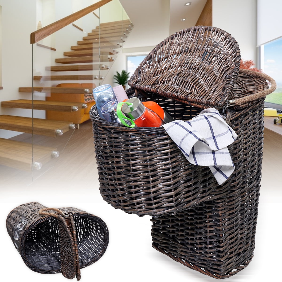 laundry baskets for stairs
