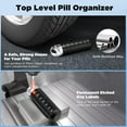thumbnail image 5 of Metal Travel Pill Organizer, Portable Waterproof Weekly Pill Box, Large Aluminum Alloy Pill Case Container, BPA Free 7 Day Daily Medicine Organizer Holder for Vitamin, Fish Oil, Supplement, 5 of 12