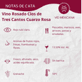 thumbnail image 2 of Vino Rosado Clos de Tres Cantos Cuarzo Rosa 750 ml, 2 of 5