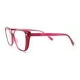 thumbnail image 3 of Retro Womens Classy Oversized Rectangular Cat Eye Reading Glasses Burgundy +1.50, 3 of 4