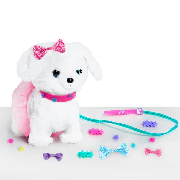 Barbie Walk & Wag Puppy Feature Plush,  Kids Toys for Ages 3 Up, Gifts and Presents