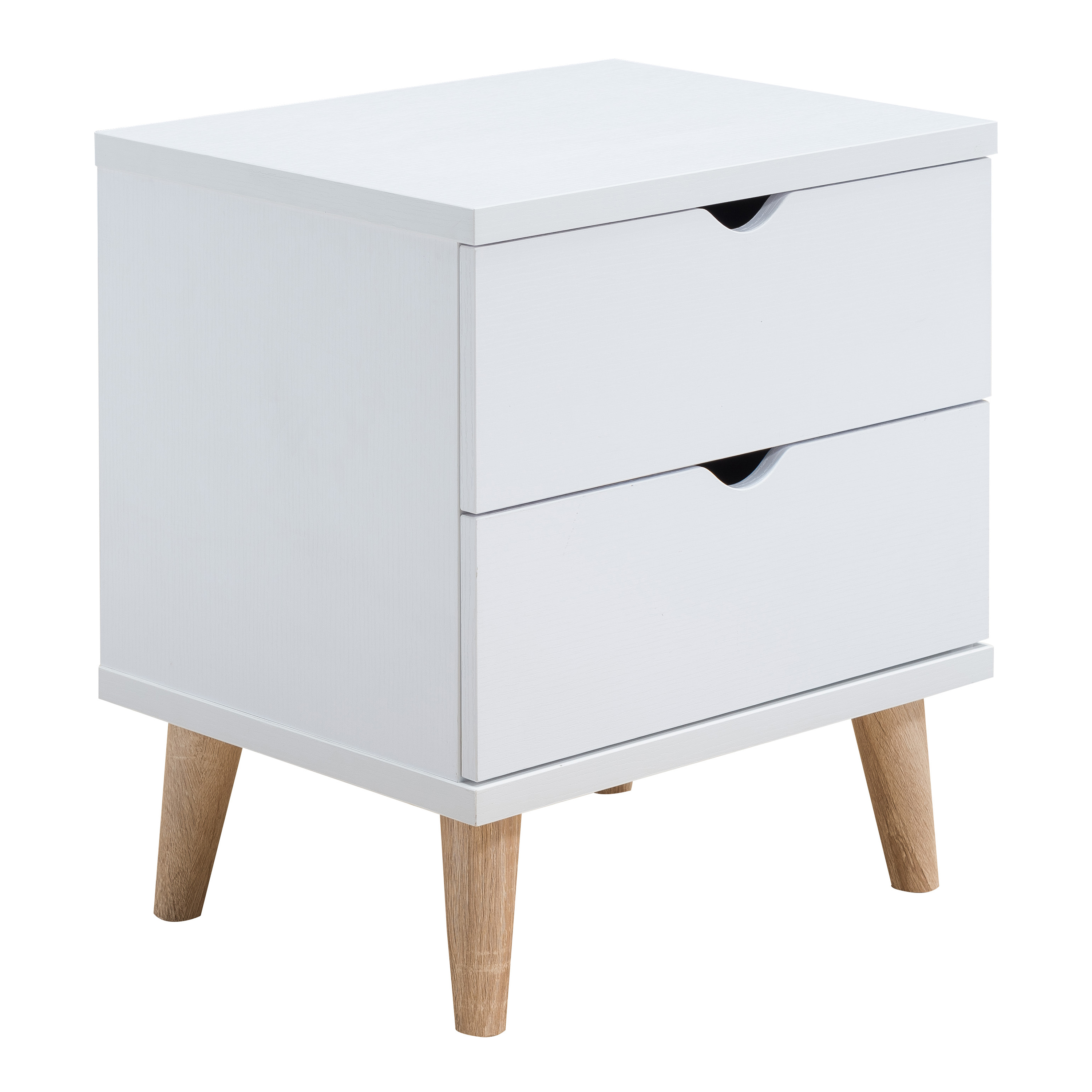 Furniture of America Enora 2-Drawer Wood White Nightstand