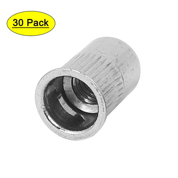 M6 x 14mm Knurled Countersunk Head Blind Rivet Nut Insert Nutsert 30PCS