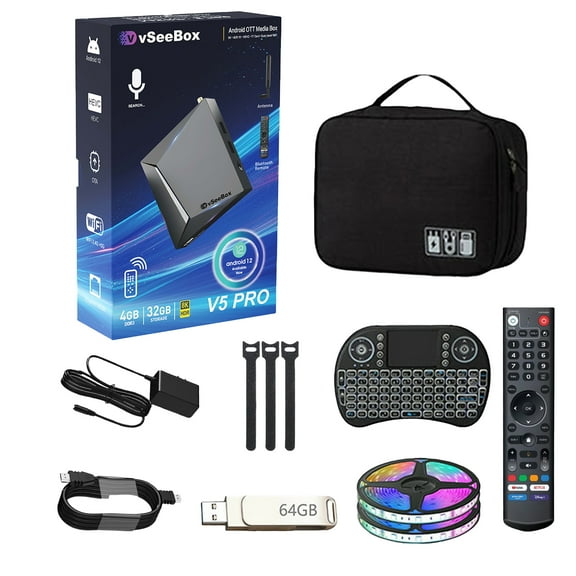 2025 NEW VSEEBOX V5 PRO Android 12 Streaming Media Player Voice Control