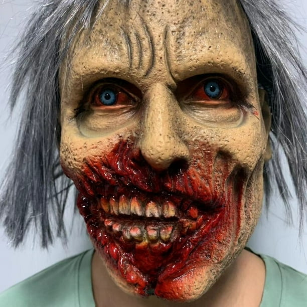 Máscaras de boca torcida sangrienta para Halloween, Zombie, monstruo, vampiro, látex, fiesta de disfraces, cabeza completa, teatro, Casa Encantada, accesorios Fivean unisex